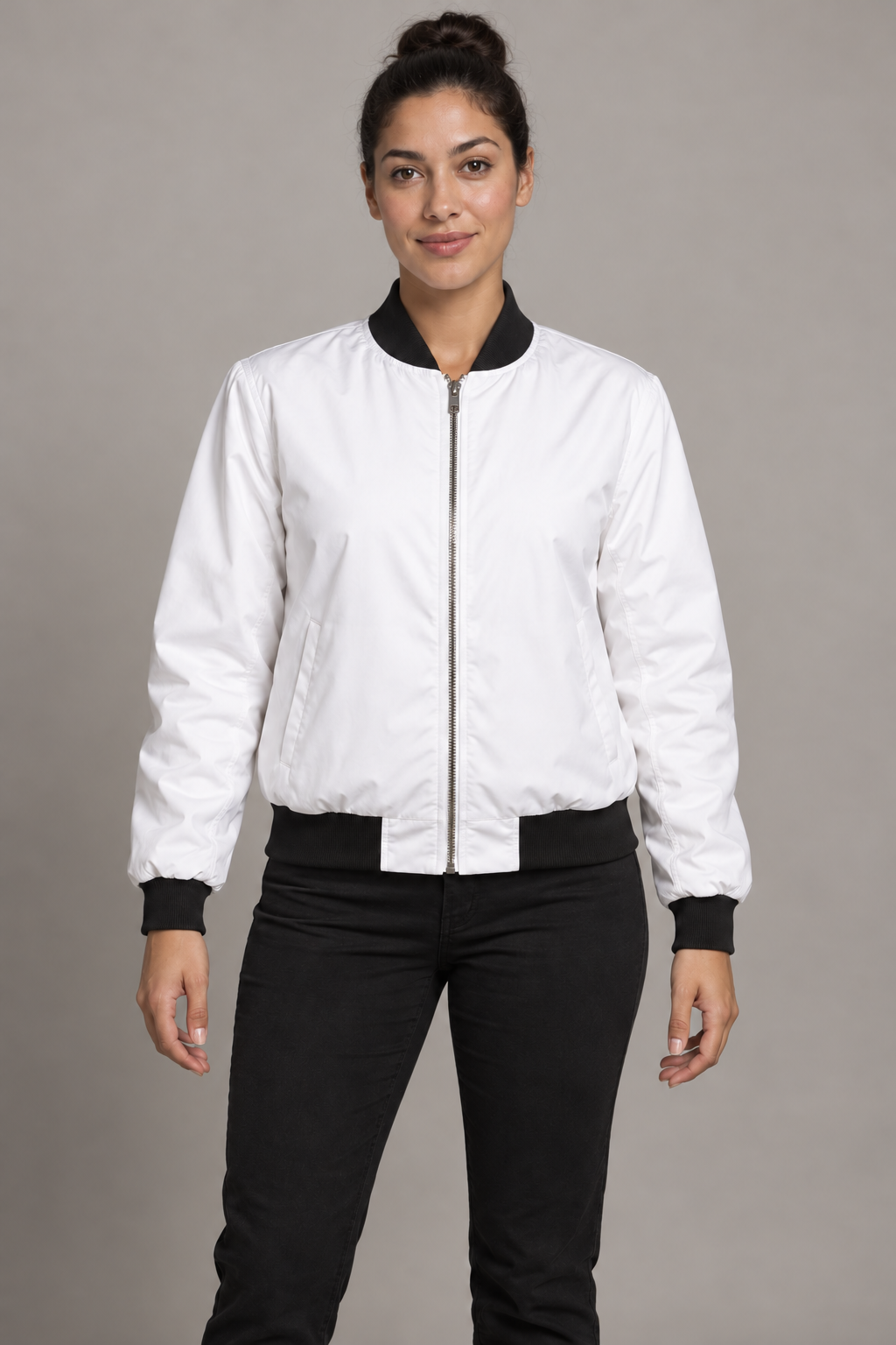 Women’s bomber ready for your own artwork