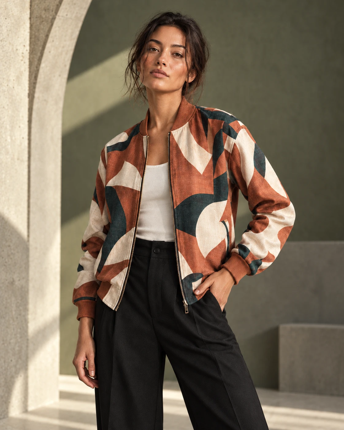 Women Terra Bomber Jacket — front view